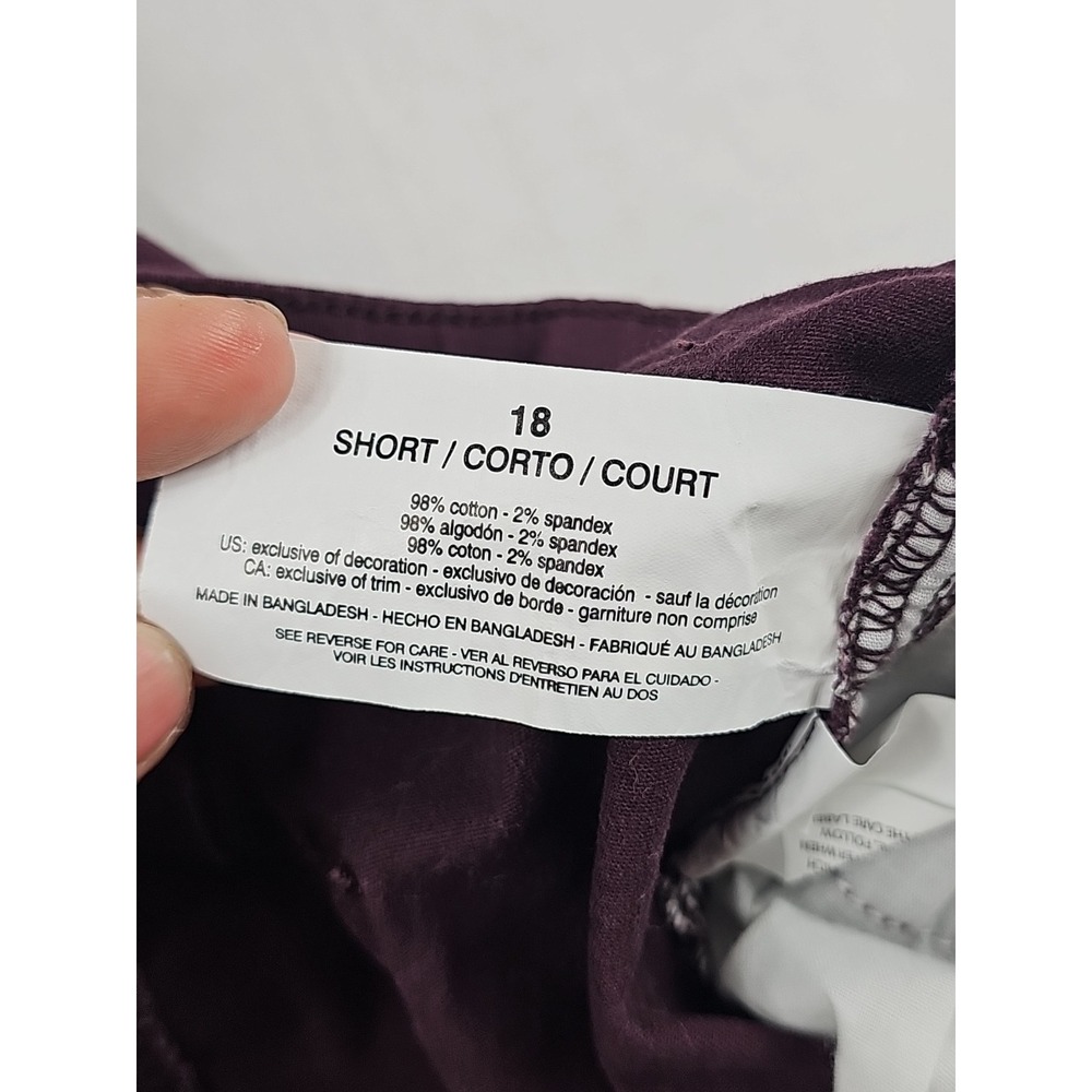 Gloria Vanderbilt Amanda 2.0 Slim Leg Women's‎ size 18 Red Burgundy Denim Jeans - Picture 6 of 13